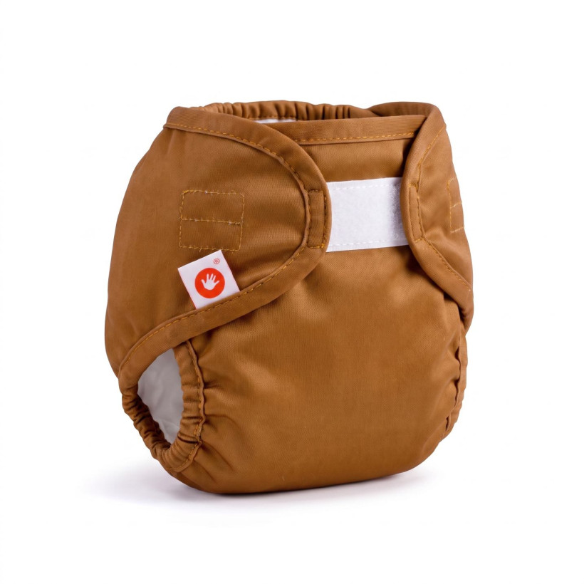 Svrchní PUL kalhotky XKKO Newborn - Honey Mustard