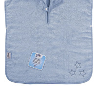 BIO bavlněné froté pončo XKKO Organic - Baby Blue Stars