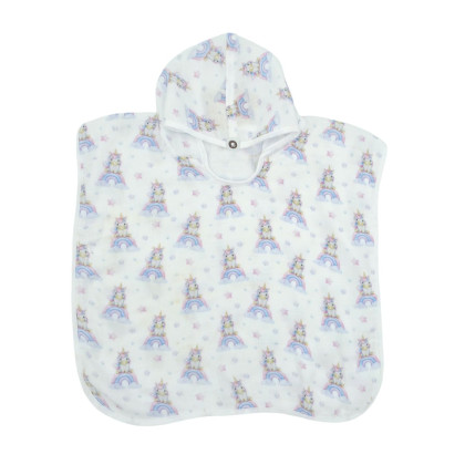 Bambusové pončo XKKO BMB Digi - Unicorns