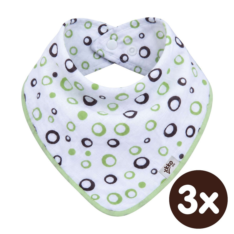 Bambusový slintáček XKKO BMB - Lime Bubbles 3x1ks VO bal.
