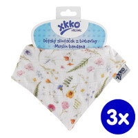 Dětský slintáček XKKO Organic - Summer Meadow 3x1ks VO bal.
