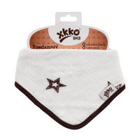 Bambusový slintáček XKKO BMB - Natural Brown Stars 3x1ks VO bal.