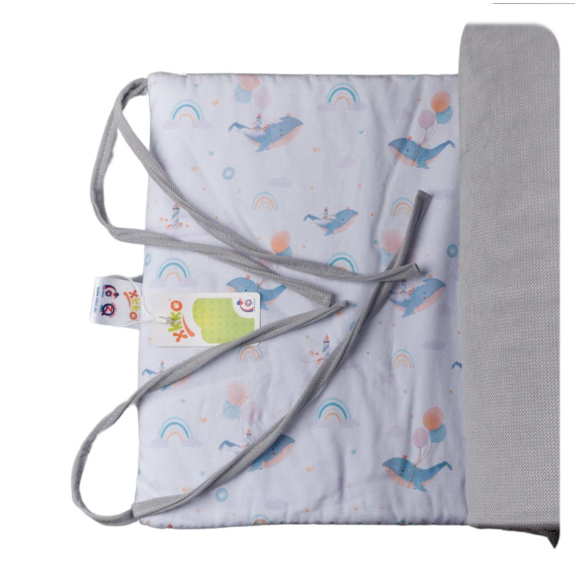 Mantinel do postýlky XKKO LUX 180cm - Sky Whale