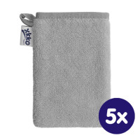 BIO bavlněná froté žínka XKKO Organic - Silver 5x1ks (VO bal.)
