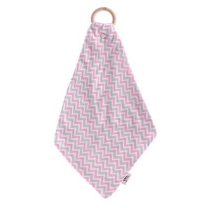 Kousátko XKKO BMB s plenkou - Chevron Baby Pink