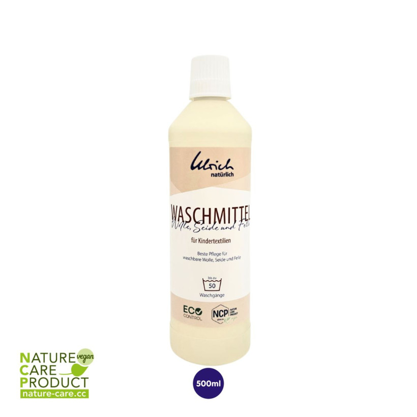 Prací gel na vlnu, hedvábí a kůži (pro děti-bez lanolinu) - 500ml