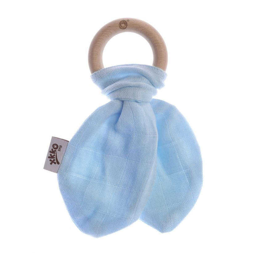 Kousátko XKKO BMB Lístky - Baby Blue 6x1ks (VO bal.)