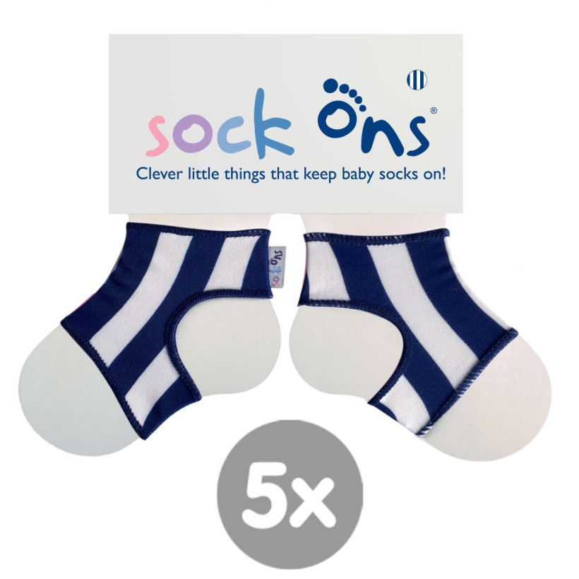 Sock Ons Navy Stripes - 5x1ks VO bal.