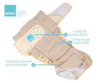SENEO Svrchní plenkové kalhotky pro dospělé - Bílé