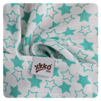 Bambusové pleny XKKO BMB 70x70 - Little Stars Turquoise MIX 3ks