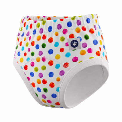 Tréninkové kalhotky XKKO Organic - Watercolor Polka Dots