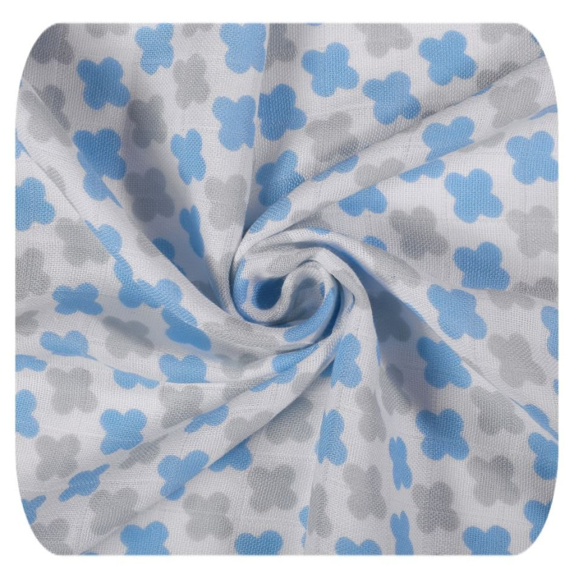 Bambusové pleny XKKO BMB 70x70 - Scandinavian Baby Blue MIX 3ks