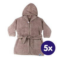 Dětský biobavlněný froté župan XKKO Organic - Atmosphere 6-12m 5x1ks (VO balení)