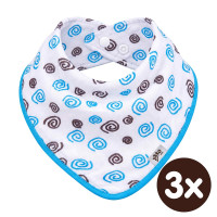 Bambusový slintáček XKKO BMB - Cyan Spirals 3x1ks VO bal.