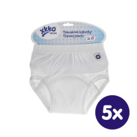 Tréninkové kalhotky XKKO Organic - Bílé 5x1ks (VO balení)