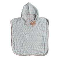Bambusové mušelínové pončo XKKO BMB - Chevron Mint 5x1ks (VO bal.)