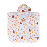 Bambusové mušelínové pončo XKKO BMB Digi - Wild Forest Vel.2 5x1ks (VO bal.)