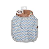 Bambusový bryndáček XKKO BMB - Baby Blue Chevron 3x1ks VO bal.