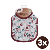 Bambusový bryndáček XKKO BMB - Flowers&Birds Girl (s PUL) 3x1ks VO bal.