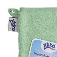 BIO bavlněná froté žínka XKKO Organic - Mint 5x1ks (VO bal.)