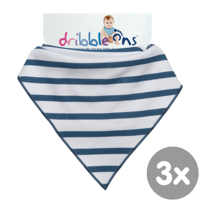 Dribble Ons Designer - Nautical Stripes 3x1ks VO bal.