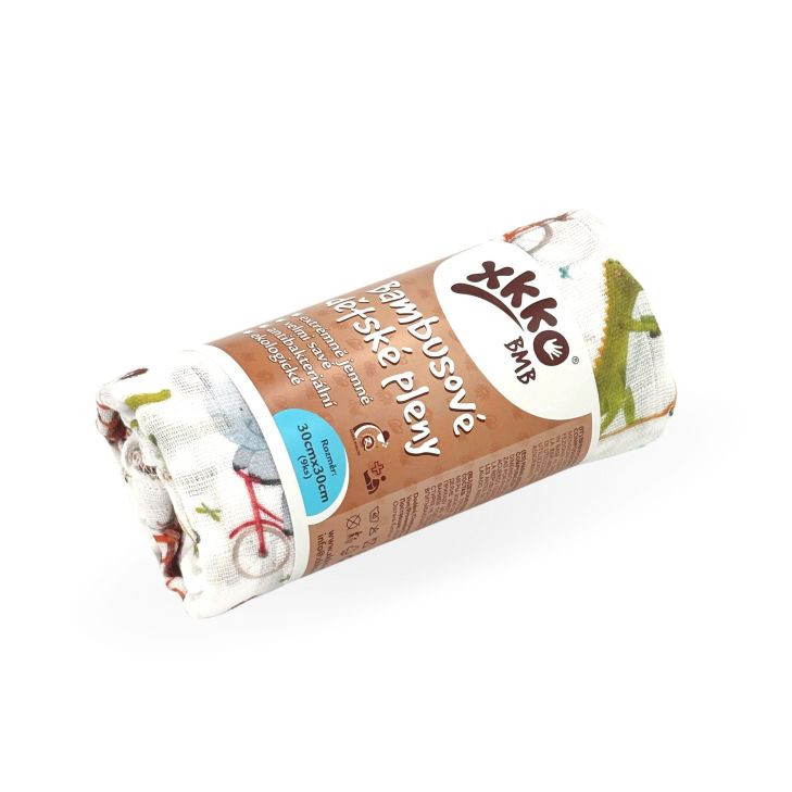 Bambusové ubrousky XKKO BMB 30x30 Digi - ZOO on the Road MIX