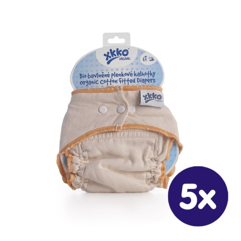 Plenkové kalhotky XKKO Organic - Natural Velikost S 5x1ks (VO bal.)
