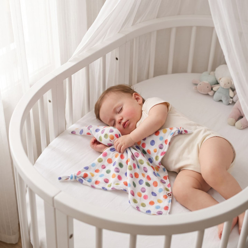 Bambusový muchláček XKKO BMB Digi - Watercolour Polka Dots
