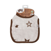 Bambusový bryndáček XKKO BMB - Natural Brown Stars 3x1ks VO bal.