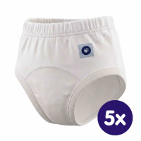Tréninkové kalhotky XKKO Organic - Bílé 5x1ks (VO balení)