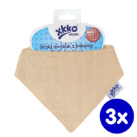 Dětský slintáček XKKO Organic Staré časy - Summer Peach 3x1ks VO bal.