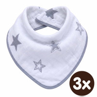 Bambusový slintáček XKKO BMB - Silver Stars 3x1ks VO bal.