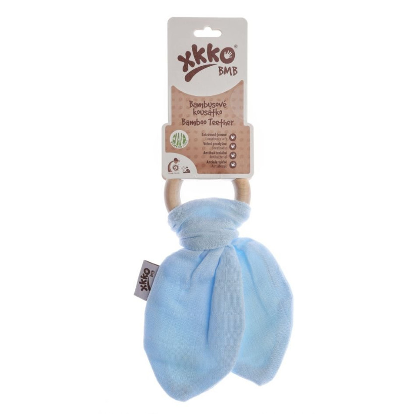 Kousátko XKKO BMB Lístky - Baby Blue 6x1ks (VO bal.)