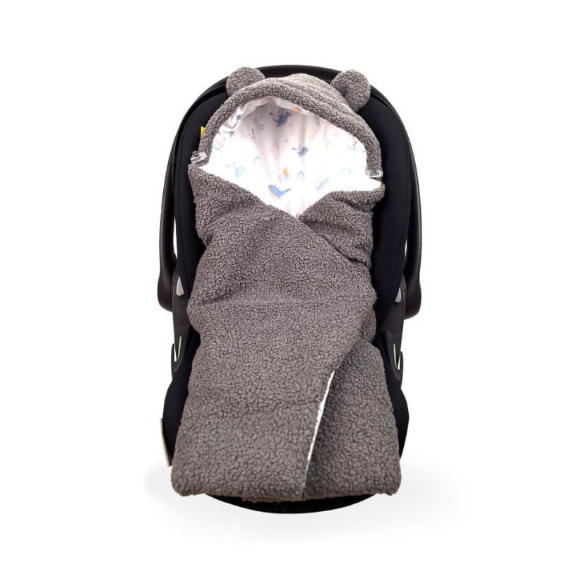 Zimni zavinovací fusak do autosedačky XKKO LUX - Sky Whale