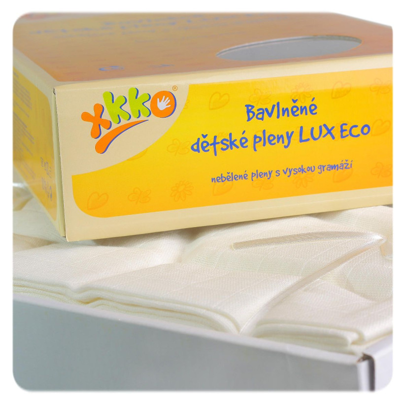Vysokogramážní dětské pleny XKKO LUX ECO 80x80 - Natural 20x10ks VO bal.