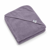BIO bavlněná froté osuška s kapucí XKKO Organic 90x90 - Lavender Aura
