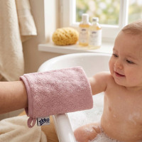 BIO bavlněná froté žínka XKKO Organic - Baby Pink 5x1ks (VO bal.)