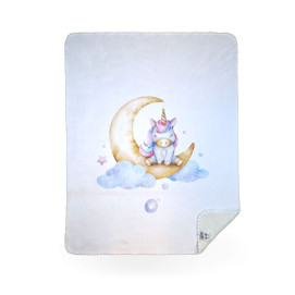 Dětská španělská deka XKKO LUX 75x100 - Moon Unicorn