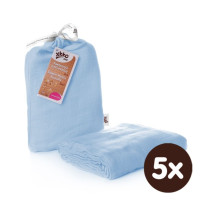 Bambusová zavinovačka XKKO BMB 120x120 - Baby Blue 5x1ks VO bal.
