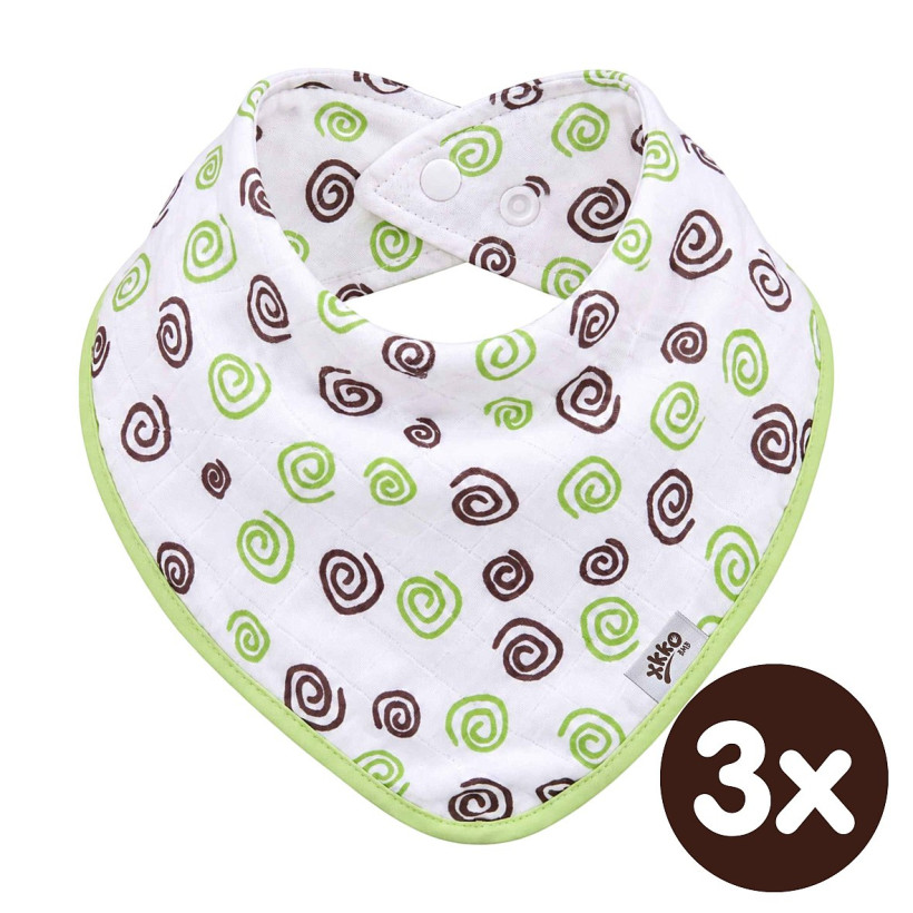 Bambusový slintáček XKKO BMB - Lime Spirals 3x1ks VO bal.