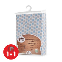 Bambusové prostěradlo s gumou XKKO BMB 50x70 - Baby Blue Cross 5x1ks (VO bal.)
