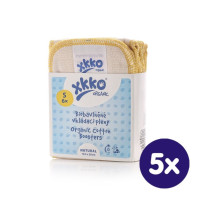 Vkládací pleny XKKO Organic Twill - Natural Velikost S 5x6ks (VO bal.)