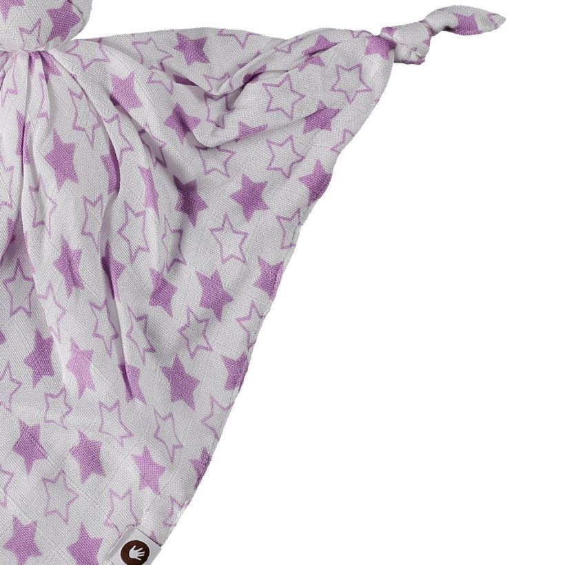 Bambusový muchláček XKKO BMB - Little Stars Lilac 5x1ks VO bal.