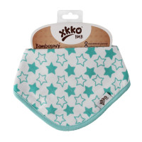 Bambusový slintáček XKKO BMB - Little Stars Turquoise 3x1ks VO bal.