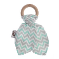 Kousátko XKKO BMB Lístky - Chevron Mint 6x1ks (VO bal.)