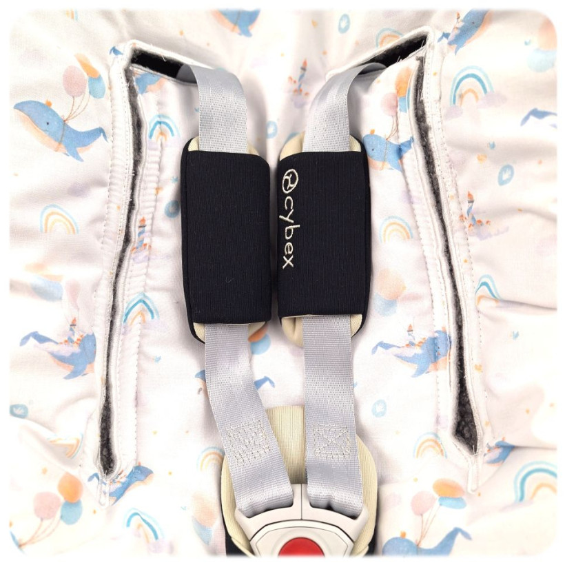 Zimni zavinovací fusak do autosedačky XKKO LUX - Sky Whale