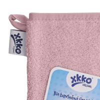 BIO bavlněná froté žínka XKKO Organic - Baby Pink 5x1ks (VO bal.)