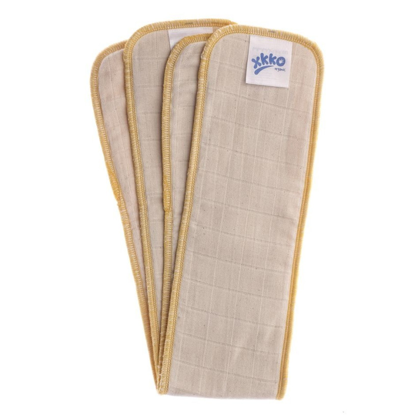 Vkládací pleny XKKO Organic Old Times - Natural Velikost S 5x2ks (VO bal.)