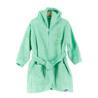 Dětský biobavlněný froté župan XKKO Organic - Mint Stars 12-24m