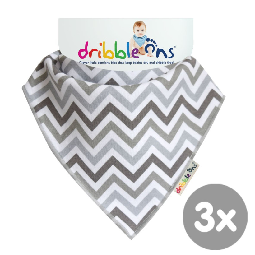 Dribble Ons Designer Chevron 3x1ks Velkoobchodní balení
